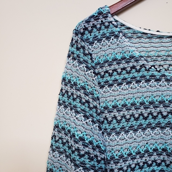 HANNAH Blue Fringe Blouse - Picture 3 of 6